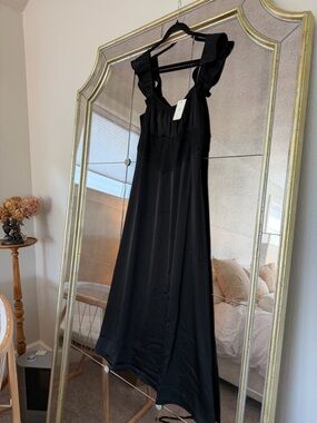 Aritzia Wilfred Black Silk Dress